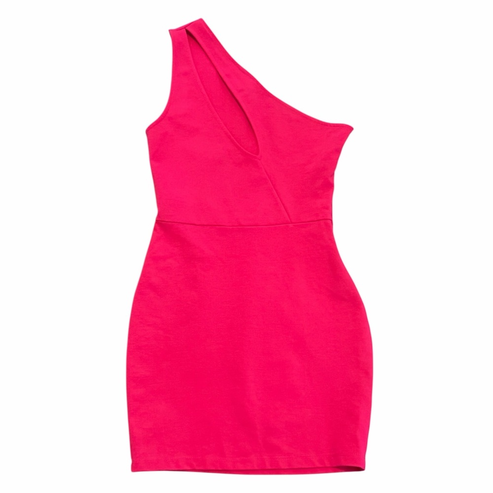 Olia One Shoulder Bodycon Mini Dress Hot Pink NWT Women's‎ Size XS Party